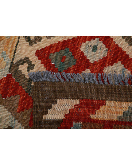 Maimana Kilim 3' 2" X 4' 10" Hand Knotted Wool Kilim 3' 2" X 4' 10" (97 X 147) / Multi / Wool