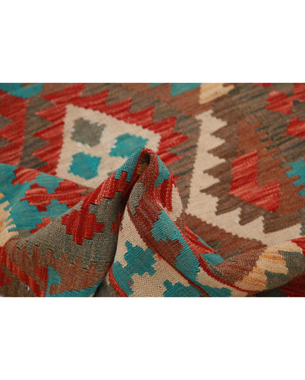Maimana Kilim 3' 2" X 4' 10" Hand Knotted Wool Kilim 3' 2" X 4' 10" (97 X 147) / Multi / Wool