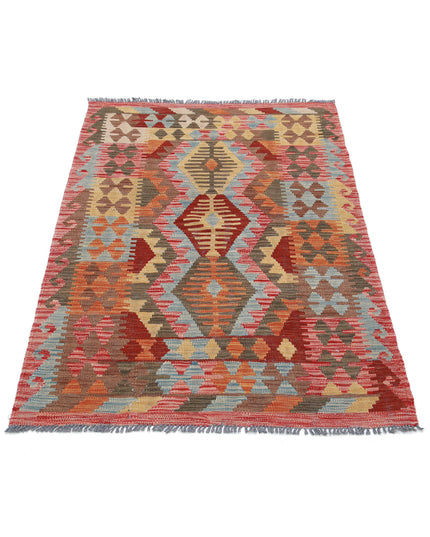 Maimana Kilim 3' 2" X 4' 10" Hand Knotted Wool Kilim 3' 2" X 4' 10" (97 X 147) / Multi / Wool