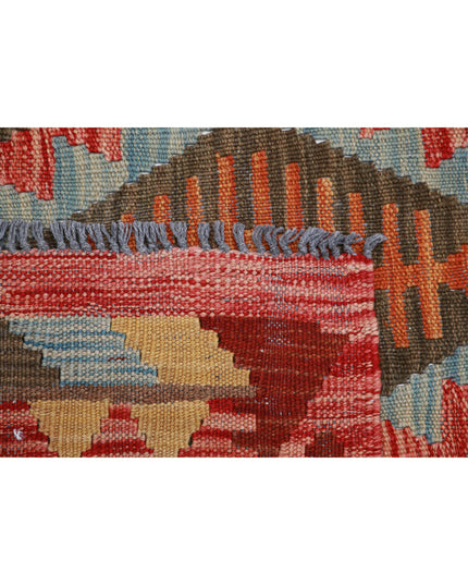 Maimana Kilim 3' 2" X 4' 10" Hand Knotted Wool Kilim 3' 2" X 4' 10" (97 X 147) / Multi / Wool