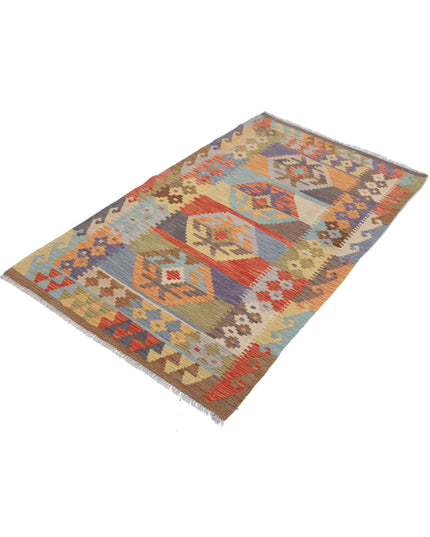 Maimana Kilim 3' 1" X 5' 1" Hand Knotted Wool Kilim 3' 1" X 5' 1" (94 X 155) / Multi / Wool