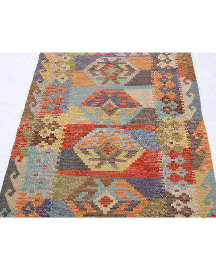 Maimana Kilim 3' 1" X 5' 1" Hand Knotted Wool Kilim 3' 1" X 5' 1" (94 X 155) / Multi / Wool