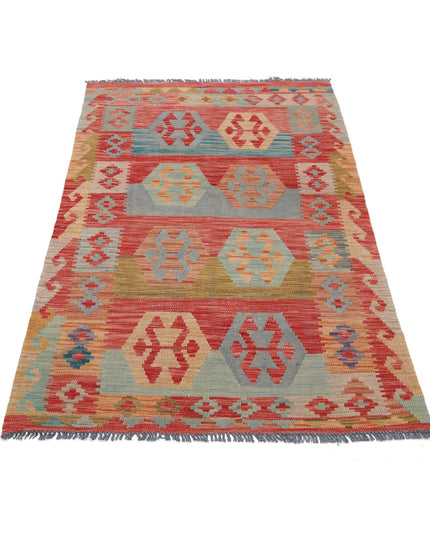 Maimana Kilim 3' 2" X 5' 3" Hand Knotted Wool Kilim 3' 2" X 5' 3" (97 X 160) / Multi / Wool