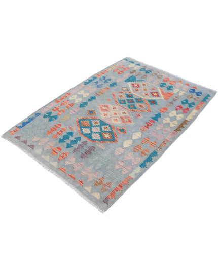 Maimana Kilim 3' 4" X 4' 10" Hand Knotted Wool Kilim 3' 4" X 4' 10" (101 X 147) / Multi / Wool