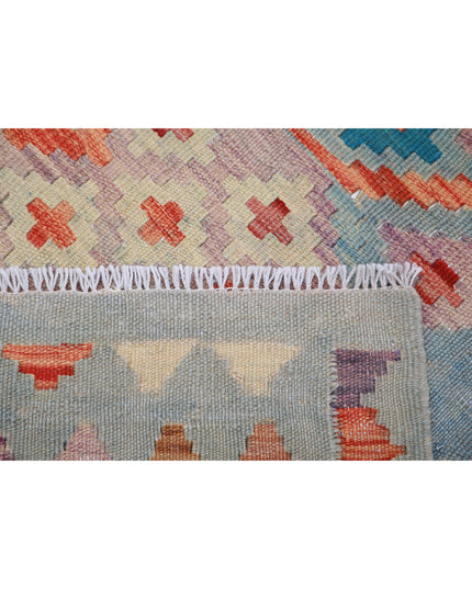 Maimana Kilim 3' 4" X 4' 10" Hand Knotted Wool Kilim 3' 4" X 4' 10" (101 X 147) / Multi / Wool