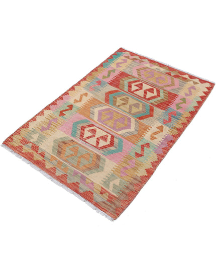 Maimana Kilim 2' 8" X 4' 2" Hand Knotted Wool Kilim 2' 8" X 4' 2" (81 X 127) / Multi / Wool