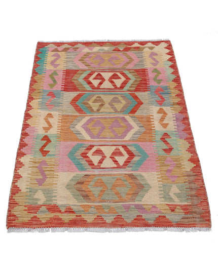 Maimana Kilim 2' 8" X 4' 2" Hand Knotted Wool Kilim 2' 8" X 4' 2" (81 X 127) / Multi / Wool