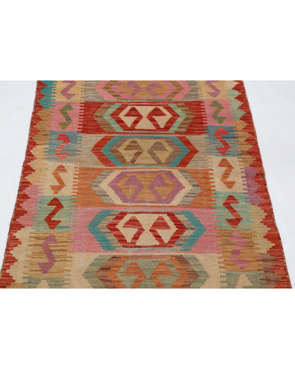 Maimana Kilim 2' 8" X 4' 2" Hand Knotted Wool Kilim 2' 8" X 4' 2" (81 X 127) / Multi / Wool