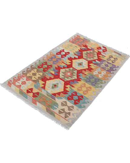 Maimana Kilim 2' 8" X 4' 1" Hand Knotted Wool Kilim 2' 8" X 4' 1" (81 X 124) / Multi / Wool