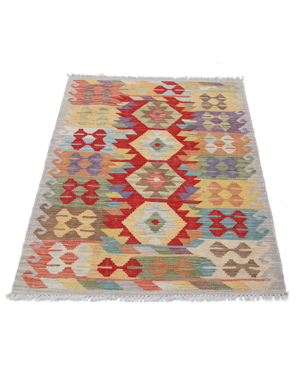 Maimana Kilim 2' 8" X 4' 1" Hand Knotted Wool Kilim 2' 8" X 4' 1" (81 X 124) / Multi / Wool