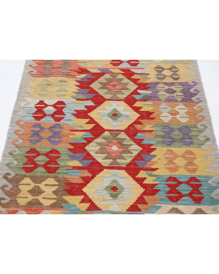 Maimana Kilim 2' 8" X 4' 1" Hand Knotted Wool Kilim 2' 8" X 4' 1" (81 X 124) / Multi / Wool