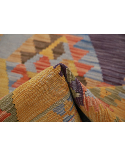 Maimana Kilim 2' 8" X 3' 10" Hand Knotted Wool Kilim 2' 8" X 3' 10" (81 X 117) / Multi / Wool