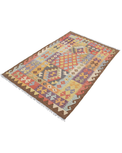 Maimana Kilim 3' 4" X 5' 0" Hand Knotted Wool Kilim 3' 4" X 5' 0" (101 X 152) / Multi / Wool