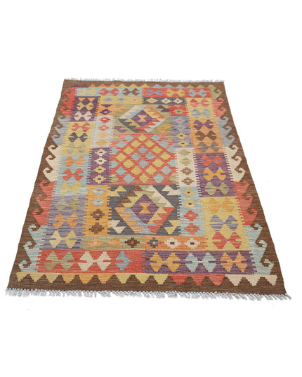 Maimana Kilim 3' 4" X 5' 0" Hand Knotted Wool Kilim 3' 4" X 5' 0" (101 X 152) / Multi / Wool