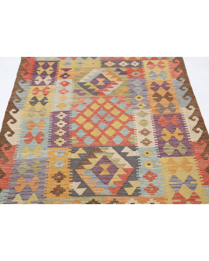 Maimana Kilim 3' 4" X 5' 0" Hand Knotted Wool Kilim 3' 4" X 5' 0" (101 X 152) / Multi / Wool