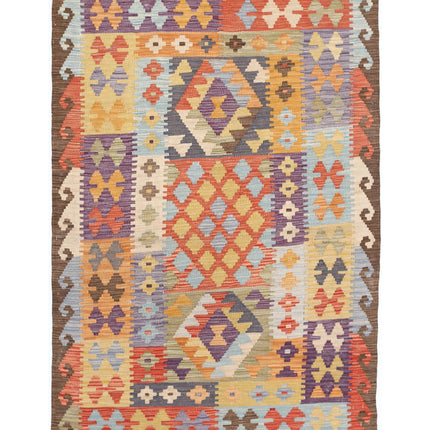 Maimana Kilim 3' 4" X 5' 0" Hand Knotted Wool Kilim 3' 4" X 5' 0" (101 X 152) / Multi / Wool