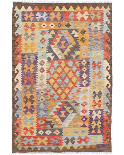 Maimana Kilim 3' 4" X 5' 0" Hand Knotted Wool Kilim 3' 4" X 5' 0" (101 X 152) / Multi / Wool