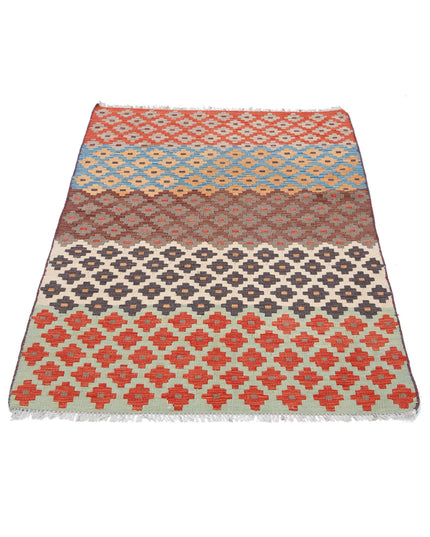 Maimana Kilim 3' 1" X 4' 8" Hand Knotted Wool Kilim 3' 1" X 4' 8" (94 X 142) / Multi / Wool