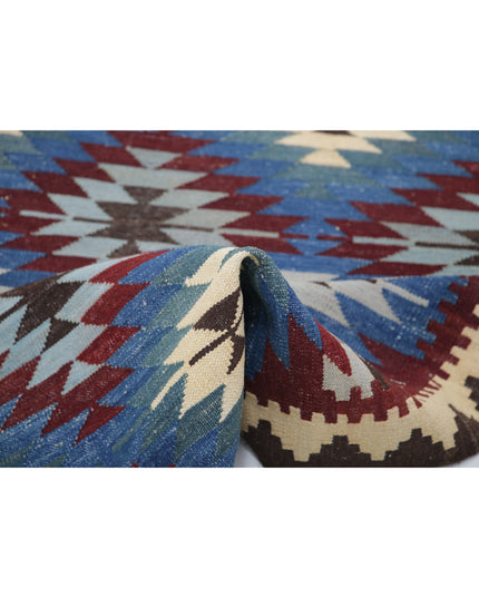 Maimana Kilim 3' 5" X 4' 6" Hand Knotted Wool Kilim 3' 5" X 4' 6" (104 X 137) / Multi / Wool