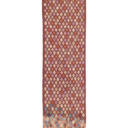 Maimana Kilim 2' 8" X 9' 9" Hand Knotted Wool Kilim 2' 8" X 9' 9" (81 X 297) / Multi / Wool