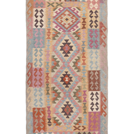 Maimana Kilim 3' 3" X 6' 3" Hand Knotted Wool Kilim 3' 3" X 6' 3" (99 X 191) / Multi / Wool