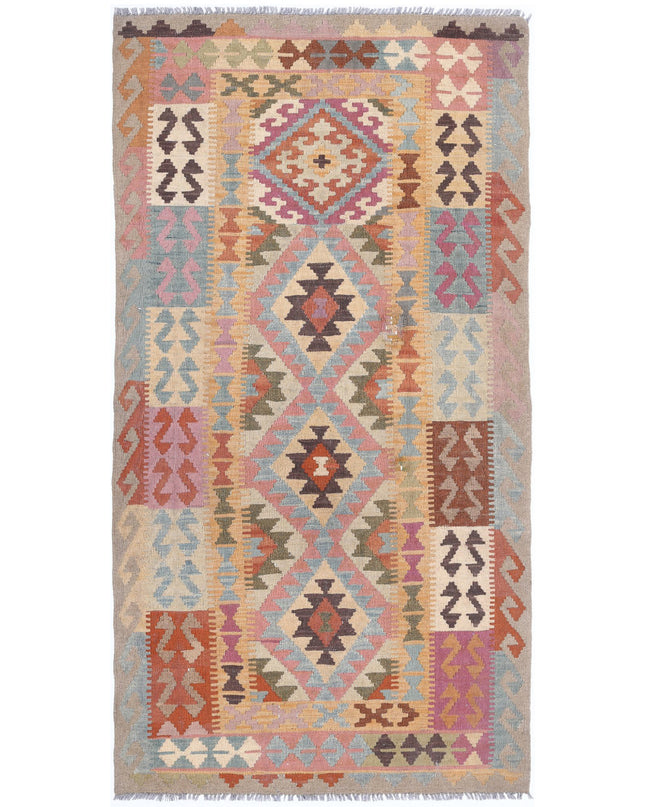Maimana Kilim 3' 3" X 6' 3" Hand Knotted Wool Kilim 3' 3" X 6' 3" (99 X 191) / Multi / Wool
