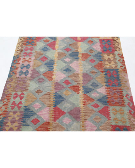 Maimana Kilim 3' 11" X 5' 9" Hand Knotted Wool Kilim 3' 11" X 5' 9" (119 X 175) / Multi / Wool