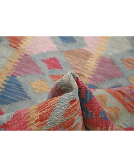 Maimana Kilim 3' 11" X 5' 9" Hand Knotted Wool Kilim 3' 11" X 5' 9" (119 X 175) / Multi / Wool