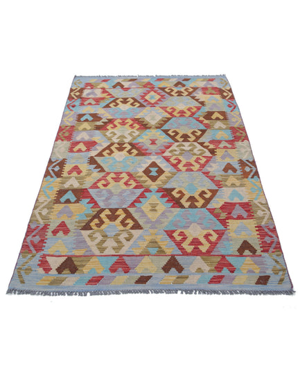 Maimana Kilim 3' 10" X 6' 0" Hand Knotted Wool Kilim 3' 10" X 6' 0" (117 X 183) / Multi / Wool