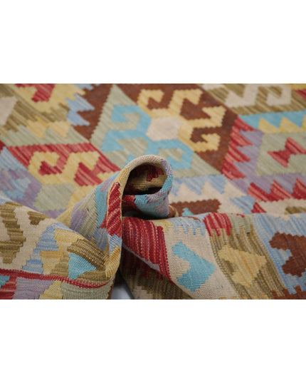 Maimana Kilim 3' 10" X 6' 0" Hand Knotted Wool Kilim 3' 10" X 6' 0" (117 X 183) / Multi / Wool