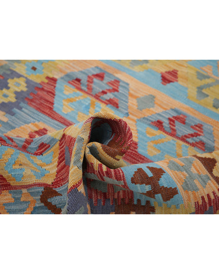 Maimana Kilim 3' 8" X 5' 8" Hand Knotted Wool Kilim 3' 8" X 5' 8" (112 X 173) / Multi / Wool