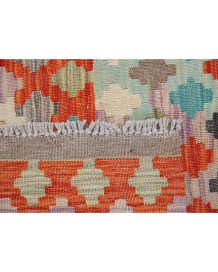 Maimana Kilim 4' 1" X 5' 8" Hand Knotted Wool Kilim 4' 1" X 5' 8" (124 X 173) / Multi / Wool