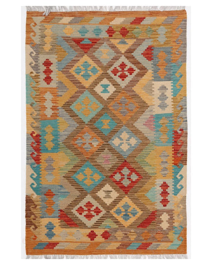 Maimana Kilim 3' 3" X 5' 0" Hand Woven Wool Kilim 3' 3" X 5' 0" (99 X 152) / Multi / Wool