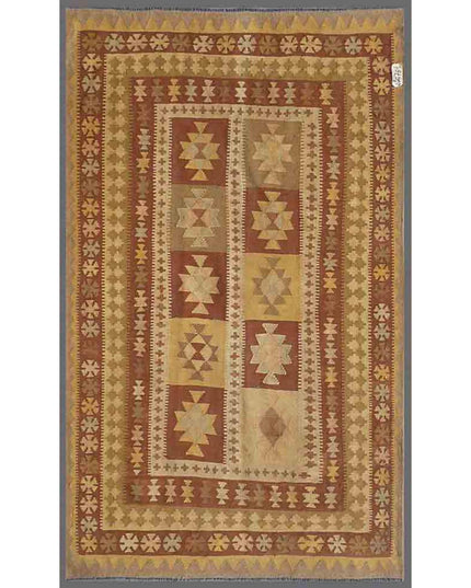 Maimana Kilim 4' 10" X 8' 5" Hand Woven Wool Kilim 4' 10" X 8' 5" (147 X 257) / Multi / Wool