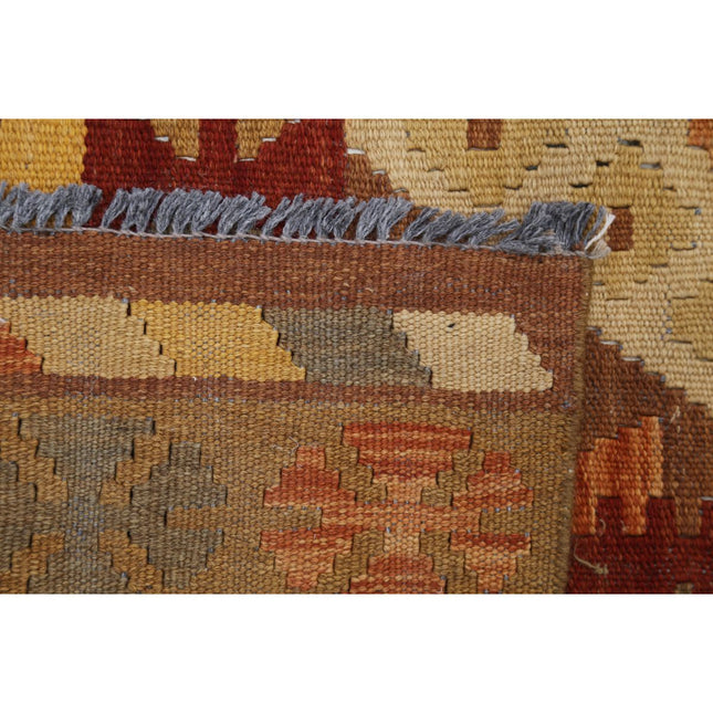 Maimana Kilim 6' 2" X 9' 11" Wool Hand-Woven Kilim 6' 2" X 9' 11" (188 X 302) / Multi / Multi