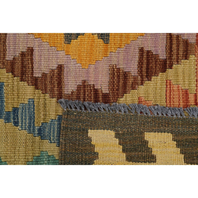 Maimana Kilim 6' 8" X 9' 9" Wool Hand-Woven Kilim 6' 8" X 9' 9" (203 X 297) / Multi / Multi