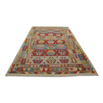 Maimana Kilim 6' 6" X 9' 10" Wool Hand-Woven Kilim 6' 6" X 9' 10" (198 X 300) / Multi / Multi