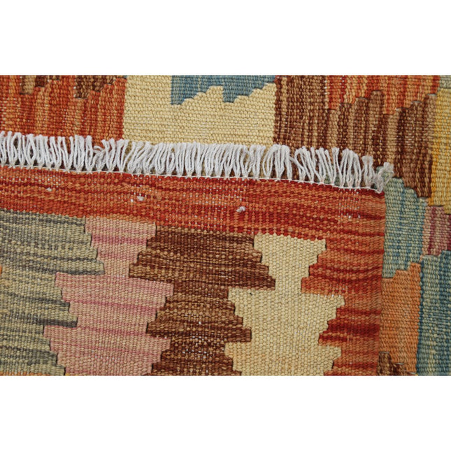 Maimana Kilim 6' 6" X 9' 9" Wool Hand-Woven Kilim 6' 6" X 9' 9" (198 X 297) / Multi / Multi