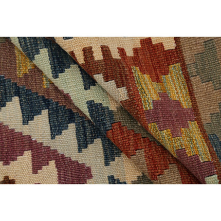 Maimana Kilim 6' 5" X 9' 7" Wool Hand-Woven Kilim 6' 5" X 9' 7" (196 X 292) / Multi / Multi