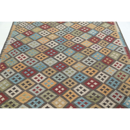 Maimana Kilim 5' 7" X 8' 0" Wool Hand-Woven Kilim 5' 7" X 8' 0" (170 X 244) / Multi / Multi