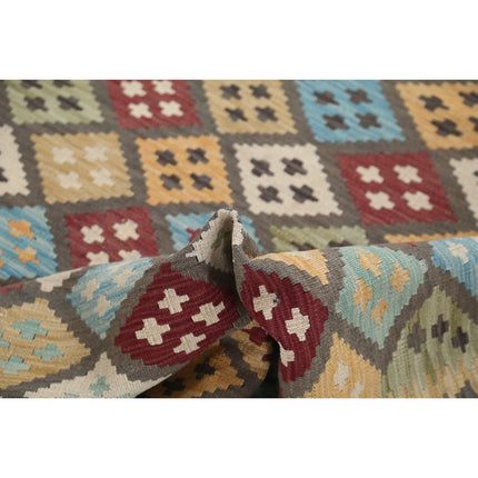 Maimana Kilim 5' 7" X 8' 0" Wool Hand-Woven Kilim 5' 7" X 8' 0" (170 X 244) / Multi / Multi