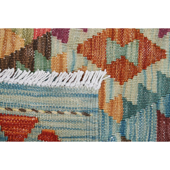 Maimana Kilim 6' 8" X 9' 9" Wool Hand-Woven Kilim 6' 8" X 9' 9" (203 X 297) / Multi / Multi