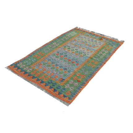 Maimana Kilim 3' 11" X 5' 6" Wool Hand-Woven Kilim 3' 11" X 5' 6" (119 X 168) / Multi / Multi