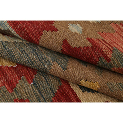 Maimana Kilim 8' 0" X 9' 6" Wool Hand-Woven Kilim 8' 0" X 9' 6" (244 X 290) / Multi / Multi