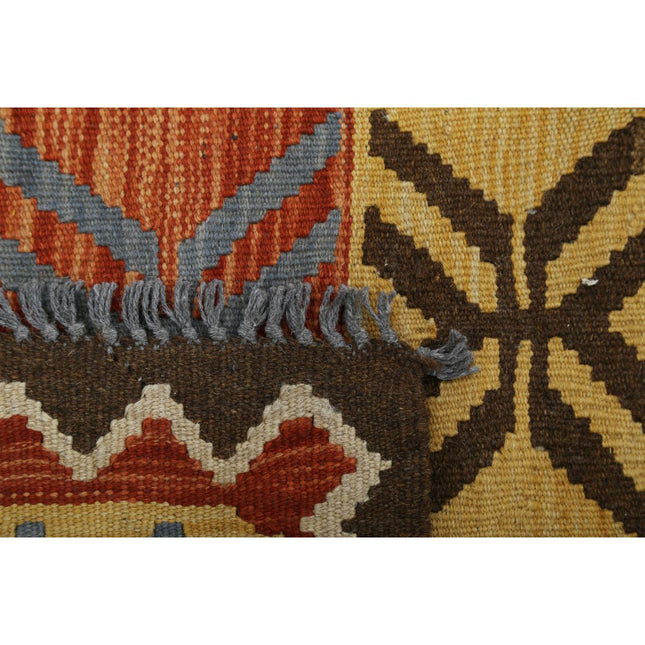 Maimana Kilim 5' 1" X 8' 5" Wool Hand-Woven Kilim 5' 1" X 8' 5" (155 X 257) / Multi / Multi