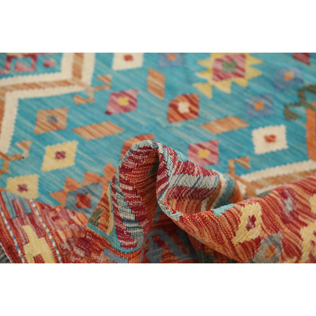 Maimana Kilim 5' 9" X 8' 1" Wool Hand-Woven Kilim 5' 9" X 8' 1" (175 X 246) / Multi / Multi