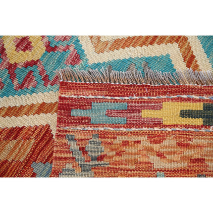 Maimana Kilim 5' 9" X 8' 1" Wool Hand-Woven Kilim 5' 9" X 8' 1" (175 X 246) / Multi / Multi