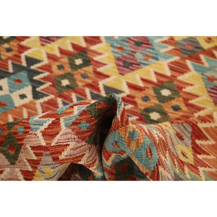 Maimana Kilim 5' 9" X 8' 5" Wool Hand-Woven Kilim 5' 9" X 8' 5" (175 X 257) / Multi / Multi