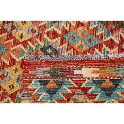 Maimana Kilim 5' 9" X 8' 5" Wool Hand-Woven Kilim 5' 9" X 8' 5" (175 X 257) / Multi / Multi