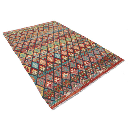 Maimana Kilim 5' 8" X 8' 6" Wool Hand-Woven Kilim 5' 8" X 8' 6" (173 X 259) / Multi / Multi